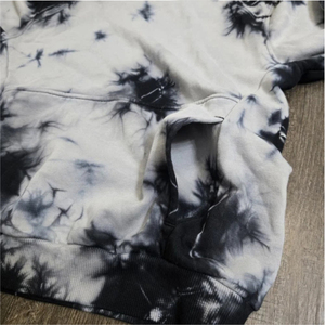 Transpirable pesado personalizado polar en blanco corbata teñida ropa de calle Vintage ácido lavado pulóver desgastado ácido lavado sudaderas con capucha - Product Image 3