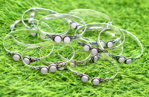 Women's Chunky Natural Assorted Crystal Bangle Fashion <b>Bracelet</b> <b>Rose</b> <b>Quartz</b> Gemstone Handmade Copper Brass Jewelry Gift for - Product Image 2