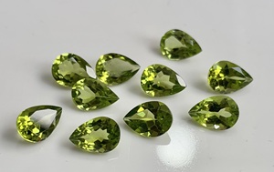 Peridoto Natural Corte Pera 7x10mm Facetado-Peridoto Suelto Corte Pera Calidad Aaa - Product Image 3