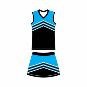 2025 Top venta de mujeres sin mangas Crop Top y faldas conjuntos ropa deportiva sublimada uniformes de porristas conjunto femenino - Product Image 2