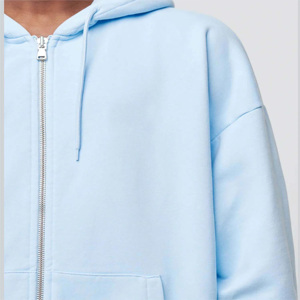 Sweats à capuche surdimensionnés en coton mélangé pour hommes Épaule tombante Polaire épaisse pour l'hiver Vente en gros - Product Image 6