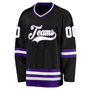 Maillot de hockey sur glace en maille polyester de haute qualité avec impression par sublimation pour hommes, nom et numéro de joueur personnalisés, maillot de hockey sur glace pour hommes - Product Image 2
