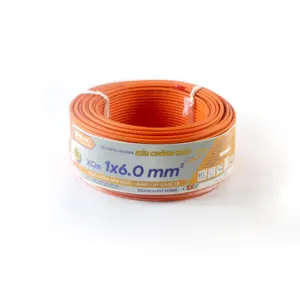 Wholesale Single wire 1x6mm electrical pure copper XLPO Vietnam supplier super fireproof for building school houses hospital