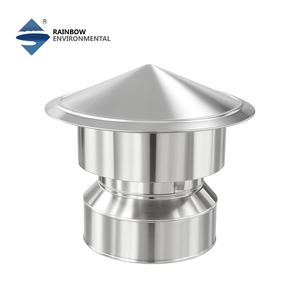 Capot <span class=keywords><strong>de</strong></span> cheminée rond en acier inoxydable sur mesure anti-refoulement pour système <span class=keywords><strong>de</strong></span> cheminée à double paroi et poêle - Product Image 2