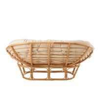 Handmade Rattan Papasan Double Chair Sofa Furniture High Quality Lounge Chair with Cushioned Seat for Indoor and Outdoor Use