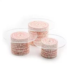 Piédestal élégant moderne nacre gâteau se dresse à prix économique fait à la main moderne luxe gâteau décor support haut tendance - Product Image 5