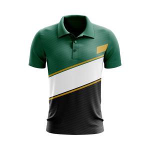 Polo en coton uni à manches courtes et col complet pour homme, Logo et taille personnalisés de haute qualité - Product Image 1