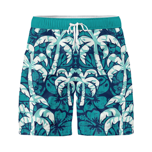 Shorts de sport décontractés pour hommes en polyester, séchage rapide, respirant, taille élastique avec cordon de serrage, entraînement, sublimation, logo personnalisé, plage - Product Image 2