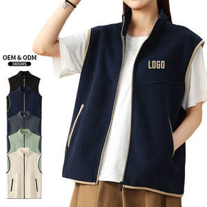 Diseño en blanco Logotipo personalizado Chalecos de invierno con forro polar Chaleco de lana polar sin mangas de doble cara para hombres Ropa DE TRABAJO - Product Image 2