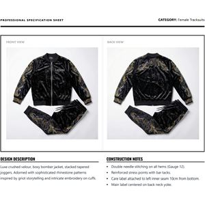 Ensemble de survêtement pour femme en velours froissé imprimé avec veste bomber à strass et pantalon de jogging, style streetwear, poids moyen, Y2K, personnalisable, vente en gros - Product Image 6