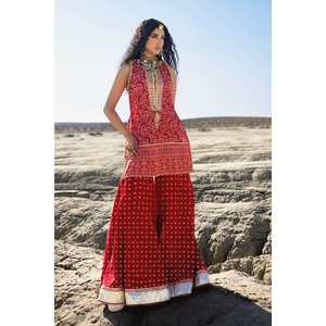 ชุดสูทผ้าลอนปักลายสีแดงสำหรับผู้หญิง แบบยังไม่เย็บติดกัน เหมาะสำหรับใส่ในชีวิตประจำวัน พร้อมการตกแต่งด้วยลายปักที่ประณีต - Product Image 6