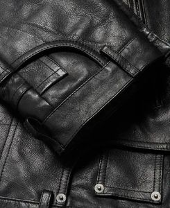 Blouson en cuir noir - Product Image 4