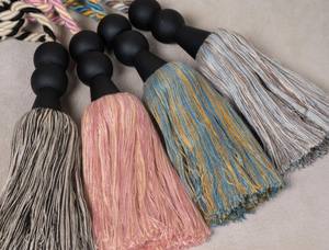 Attaches de rideaux modernes en bois de coton, 4 couleurs, attaches de rideaux, attaches de draperies, attaches de voiles, décoration - Product Image 1