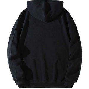 Sweat-shirt uni pour hommes, col ras du cou, épaules tombantes, grandes tailles, sweat à capuche à manches longues, hauts surdimensionnés, coton biologique OEM pour hommes - Product Image 4