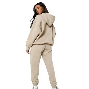 ชุดวอร์มใหม่ คุณภาพดีที่สุด ชุดกีฬา ฤดูหนาว มีฮู้ด สไตล์ลำลอง รับสกรีนโลโก้ ระบายอากาศได้ดี ผ้าฝ้ายพิมพ์ลาย ชุดออกกำลังกายผู้หญิง ทรงจ็อกเกอร์ ไซส์พลัส - Product Image 2