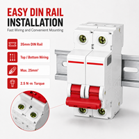 Disjoncteur miniature CDB6i MCB 1P 1P+N 2P 3P 3P+N 4P 1A-63A 230V 400V 6kA 10kA Courbes B C D Rail DIN