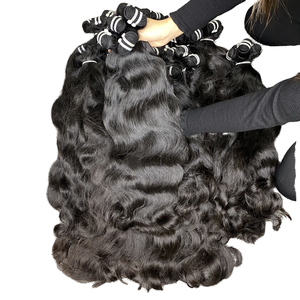 Extensiones de cabello virgen vietnamita crudo de alta calidad 100%, cabello de trama alineado con cutícula Natural de un donante de onda de cabello VQ - Product Image 1