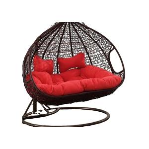 Fauteuil suspendu de jardin moderne en acier inoxydable 304 à double panier suspendu, meubles de patio, support en métal - Product Image 5