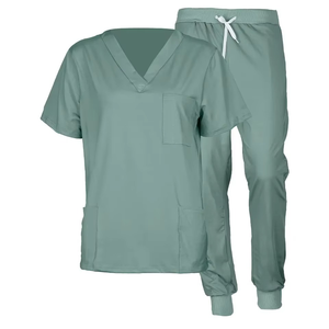2025 gommages médicaux femmes qualité supérieure haut et pantalon ensemble gommages uniformes ensembles à manches courtes grande taille élastique ensemble d'allaitement - Product Image 6