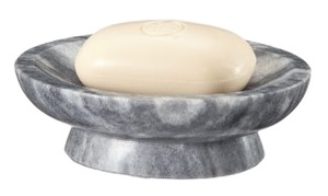 <b>Black</b> and Gold Marble Oval Soap Dish, Creative Home Charcoal Marble Soap Dish, Natural Marble Oval Soap Dish - Product Image 3