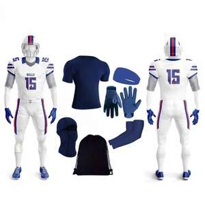 Kit de football américain à bas prix 2025 uniformes d'équipe personnalisés vêtements de sport respirants en tissu durable pour hommes - Product Image 2