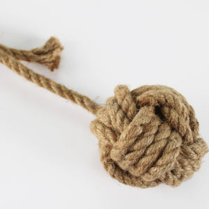 Pelotas de cáñamo ecológicas para perros, pelota masticable natural que fomenta la masticación saludable y proporciona tiempo de juego duradero. - Product Image 3