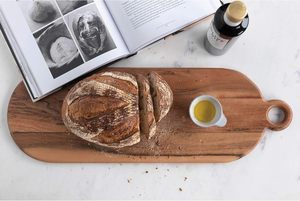 Juego de 2 tablas de cortar con mango de queso de madera de acacia, tabla de cortar de madera de haya de tamaño personalizado, Color de madera natural - Product Image 5
