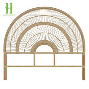 Lit mural en rotin fait main de luxe avec tête de lit simple, design écologique et durable, taille et couleur personnalisables, origine Vietnam - Product Image 4