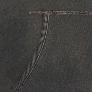 เสื้อฮู้ดดี้โอเวอร์ไซส์ผ้าฝ้ายคุณภาพสูง 100% ล้างสีแบบ Acid Wash สีพื้น  รับสกรีนโลโก้ เสื้อผ้าสตรีทแวร์ผู้ชาย ผ้าฟลีซ ระบายอากาศได้ดี เหมาะสำหรับฤดูใบไม้ผลิ - Product Image 6