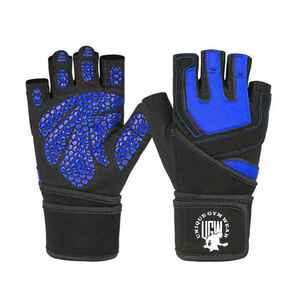 Nouveau style de gants de musculation en cuir réglables à demi-doigts antidérapants pour l'entraînement en salle de sport - Product Image 4
