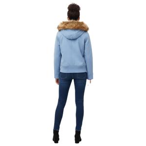 Manteau décontracté en polyester pour femme, longueur standard, veste d'hiver décontractée pour femme, vêtement d'extérieur uni pour l'hiver - Product Image 3