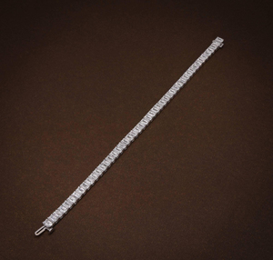 Fashionable Moissanite <b>Bracelet</b> for Women White Gold Diamond Finish High Sparkle Jewelry for Special Occasions - Product Image 5