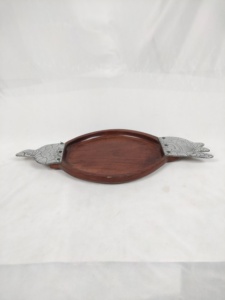 Plateau de service rectangulaire en bois d'acacia avec poignées, qualité alimentaire, écologique, pour cuisine et restaurant - Product Image 2
