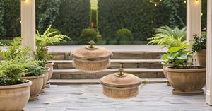 <b>Set</b> of 2 Handmade Eco-Friendly Indian <b>Dinnerware</b> Copper Tureen with Lid 700ml Serving Bowl - Product Image 4