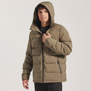 Wholesale Premium Quality Men's Winter Bubble <b>Puffer</b> <b>Jacket</b> <b>Thin</b> Padded Coat with Stand Collar High Street Style OEM Available - Product Image 5
