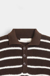 Pulls décontractés à col rond en tricot surdimensionné avec fermeture éclair pour femme, collection automne-hiver 2026 - Product Image 6