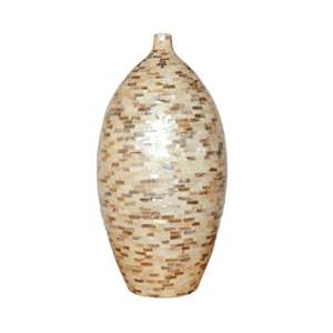 Vase à fleurs incrusté fait à la main 100% MOP pour la décoration de la maison avec un design moderne bon prix en gros du Vietnam - Product Image 1