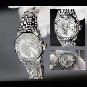 VVS Moissanite นาฬิกาเพชรสุดพิเศษสำหรับผู้ชายหรูหราพรีเมี่ยมเงางามตัวหนาการออกแบบที่สมบูรณ์แบบนาฬิกา - Product Image 2