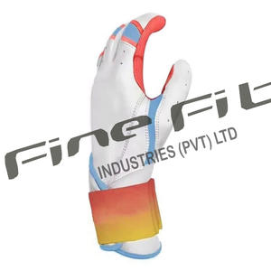 Gants de frappeur de baseball/softball en cuir pour hommes de la meilleure qualité respirants avec fermeture à boucle pour gaucher utilisation d'entraînement vente en gros - Product Image 3