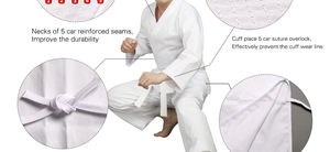 ชุดคาราเต้ WTF ชุดคาราเต้เทควันโด,ชุดคาราเต้จิยูยิตสึกิโมโน BJJ Gi โลโก้แบบกำหนดเองขายส่ง - Product Image 6