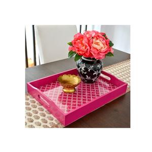 Plateau Meena indien traditionnel plateau en émail décoratif fabriqué à la main plateau de service de luxe coloré Art de la maison Unique - Product Image 3