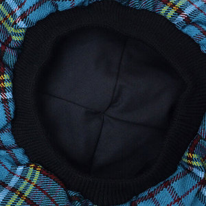 Meilleure qualité Tartan laine Tammy casquettes couleur unie plaine broderie impression personnalisée ODM usine en gros pour l'automne en plein air - Product Image 6