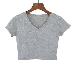 Custom logo Graphic Ladies Crop Top Tshirt <b>Black</b> Women <b>Tee</b> <b>Shirt</b> Oem Clothing V-neck T-<b>shirt</b> for men - Product Image 6