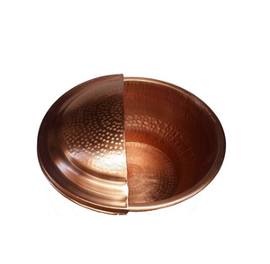 อ่างแช่เท้าสำหรับสปาพร้อมฐานแช่เท้าทำจากทองแดงดีไซน์ธรรมดาแฮนด์เมด - Product Image 1