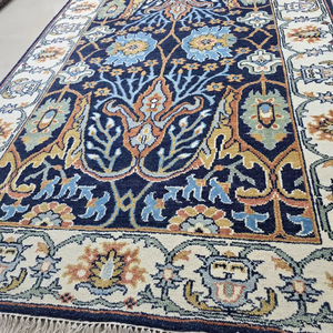 Multicolor Handmade Oushak Persian Carpet Turkish Rug Set for Living Room & Prayer Elegant Area Rug & Furniture Accessories - Product Image 1