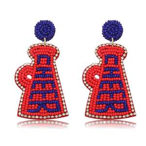 Bordado artesanal Cheer Football Beaded College Sport Pendientes con estilo elegante y de moda hermoso por Hiba Enterprises - Product Image 2