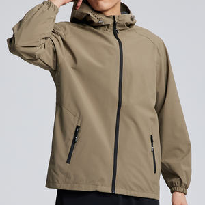 Gran oferta de chaquetas con cremallera para gimnasio para hombre, poliéster transpirable de secado rápido, estilo deportivo ligero con cuello con capucha para entrenamientos de invierno - Product Image 2