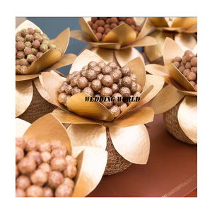 Cuenco de chocolate de metal con diseño de hojas, cuenco dulce decorativo de alta calidad, cuenco de Chocolate de colección Ramadán más vendido - Product Image 1