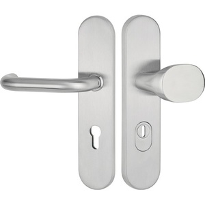 Hermat 72 mm Stainless Steel 1801//3128 <b>Door</b> <b>Plates</b> with Protective Fitting 36-53 mm - Product Image 1