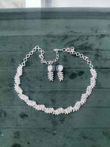 Vintage AD Bridal Beaded Wedding <b>Set</b> Trendy Indian Jewelry <b>Pearl</b> Bell Pattern Earrings Wholesale Fashion Main Zircon Necklace - Product Image 2